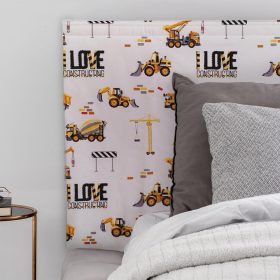 Falvédő gyerekszobába - munkagép mintás