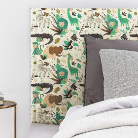 Falvédő gyerekszobába - szafari mintás (türkiz)