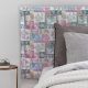 Patchwork mintás falvédő erdei állatok RÓZSASZÍN