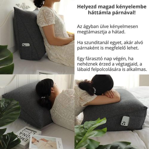 Háttámla párna denimkék