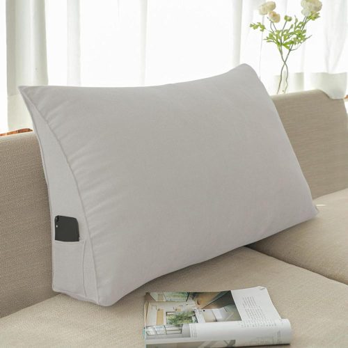 Háttámla párna világosszürke