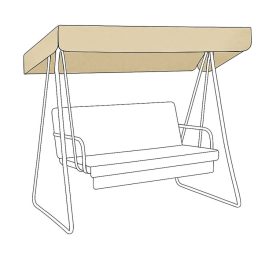 Hintaágy tető huzat vízálló, uv álló - sötét bézs